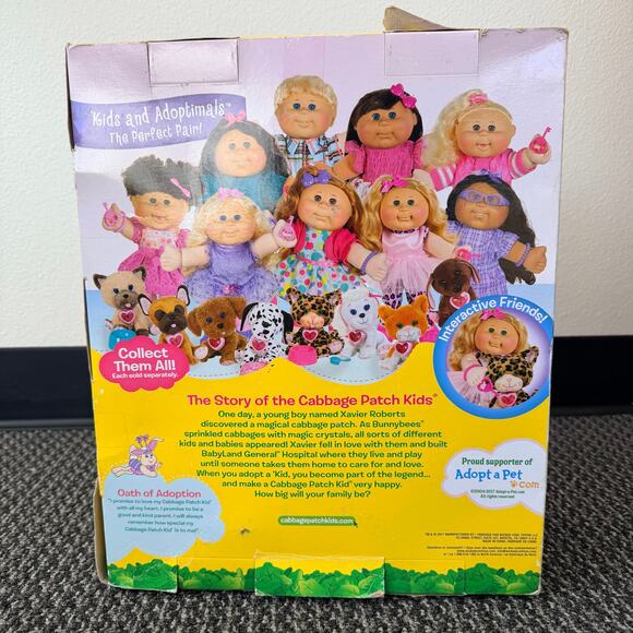 Cabbage Patch Kids Doll Adoptimals with Heartbeat Key 15" Brown Curly Hair NEW - Picture 4 of 11